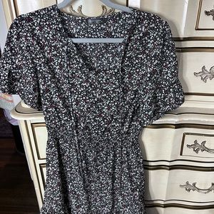 Pretty Garden Black Floral Cocktail Dress in Medium